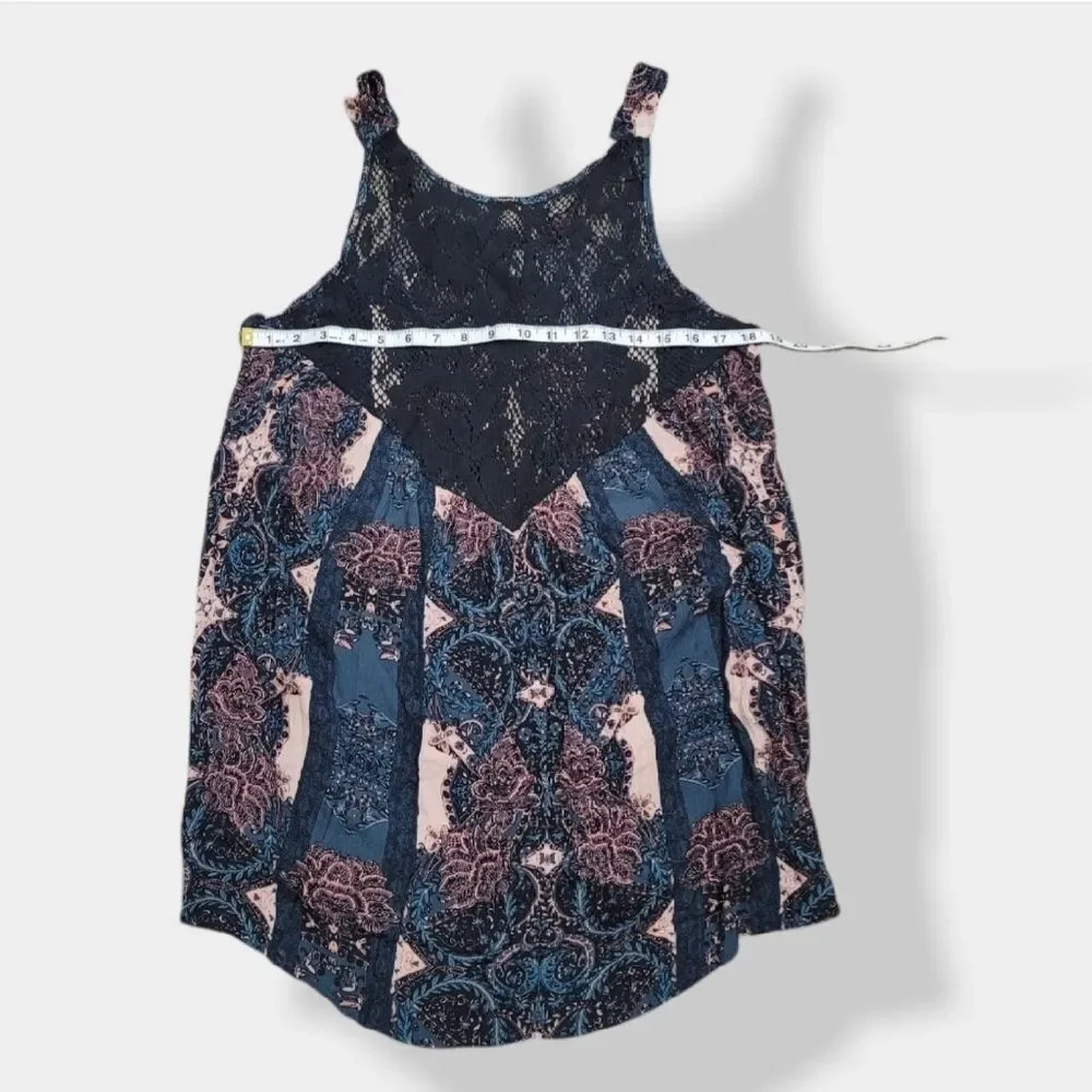 FREE PEOPLE COUNT Me In Trapeze black combo tunic - Picture 8 of 9
